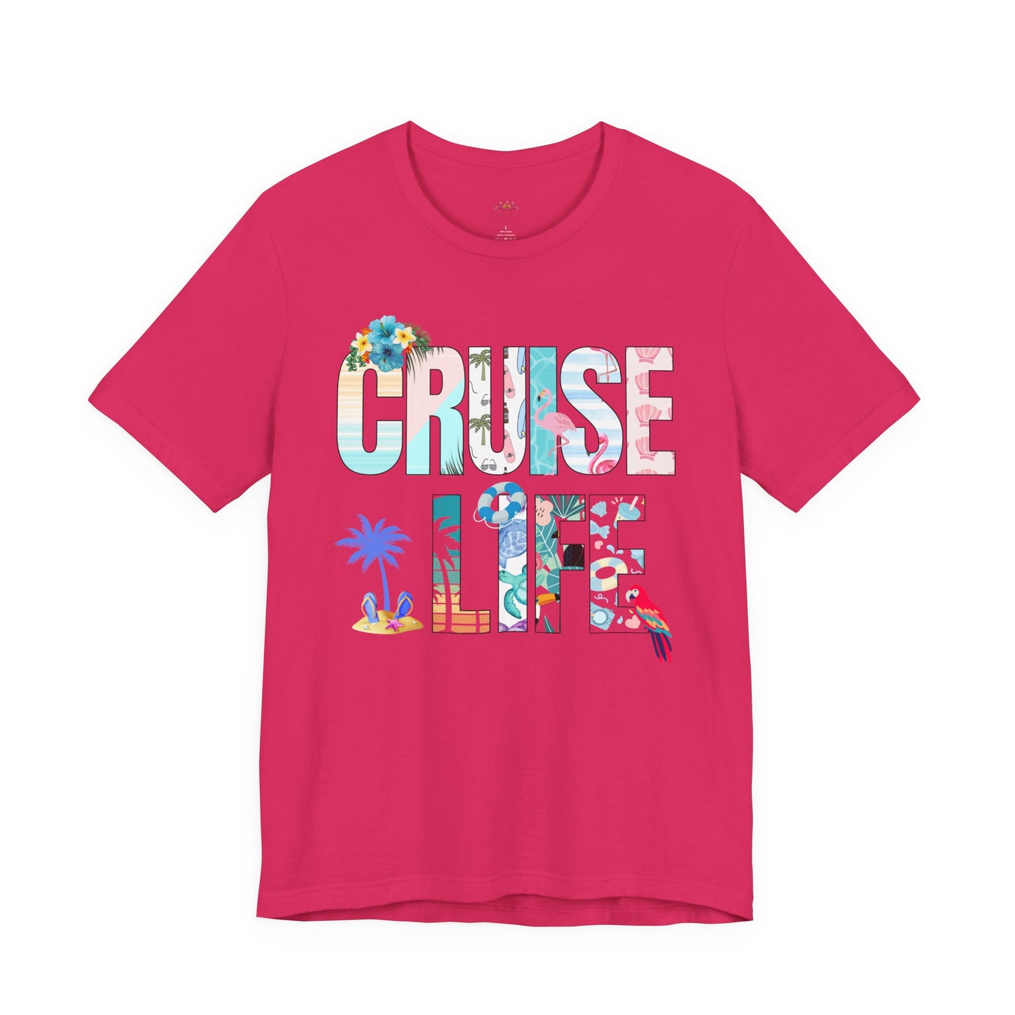 Tropical Cruise Life Tee, Vacation Shirt, Summer Wardrobe Essential, Unisex Graphic Tee, Beachwear, Travel Gift, Casual Style