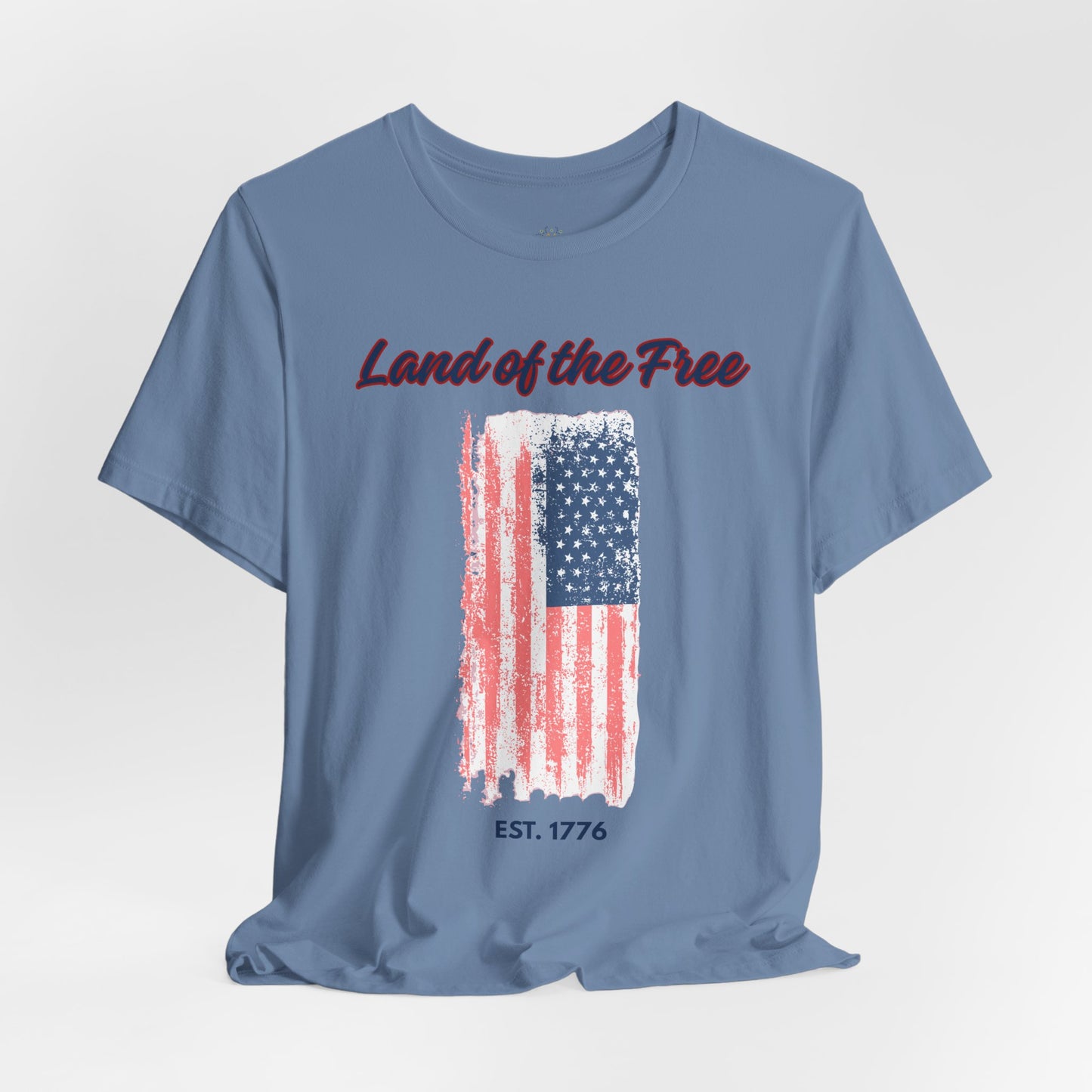 Land of the Free Flag T-Shirt — Est. 1776 Patriotic Tee