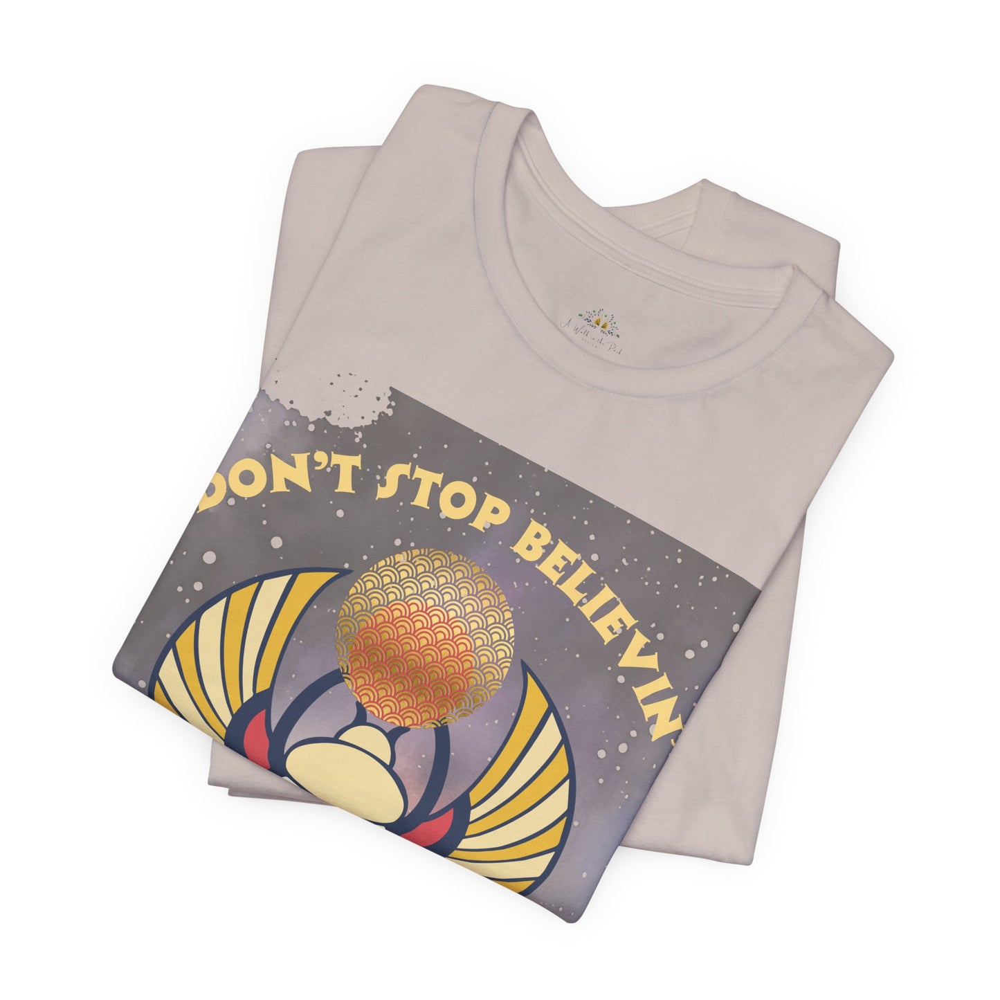 Don’t Stop Believin’ Retro Christian T-Shirt | Hebrews 11:1 Faith Tee