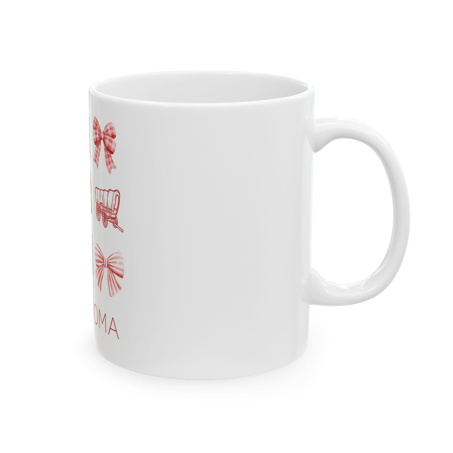 Oklahoma Bows & Schooners Mug Decorative Coffee Cup, Ceramic Drinkware, 11oz & 15oz