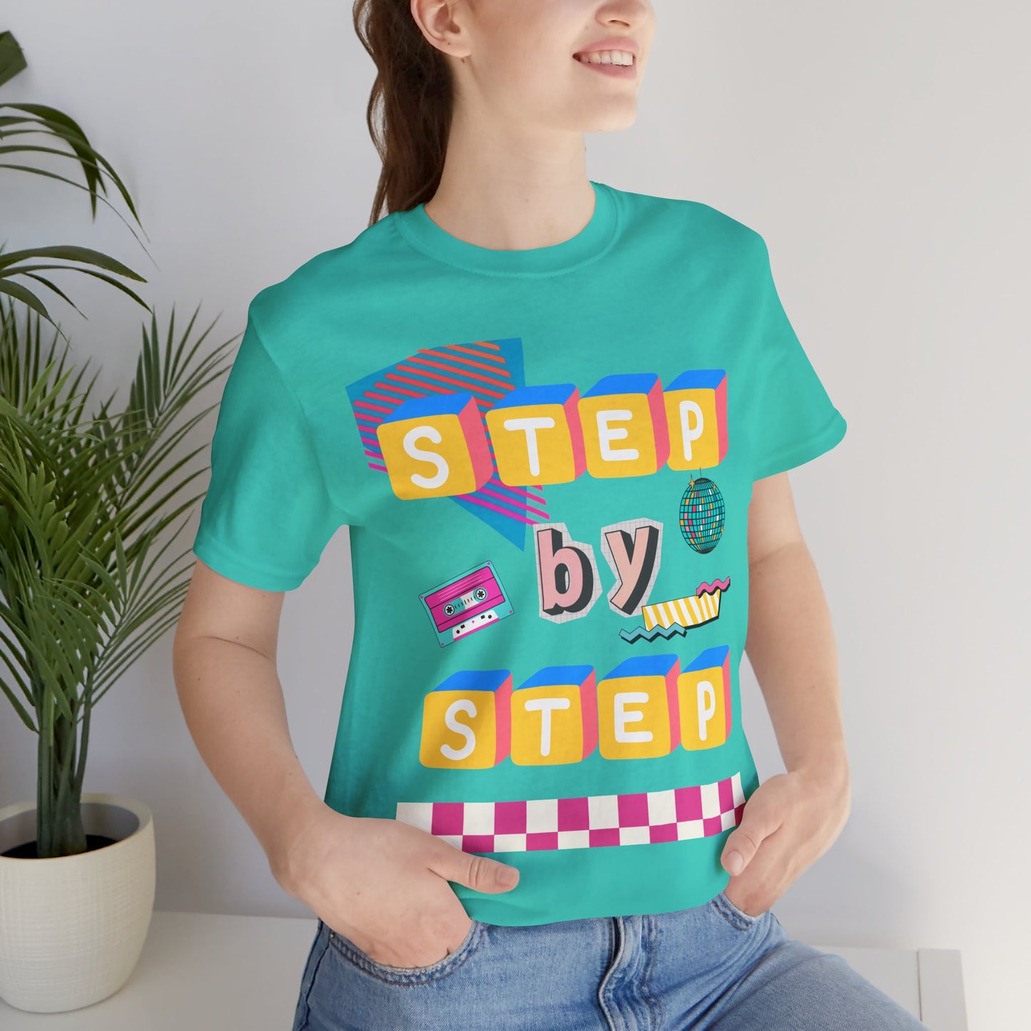 Step by Step Proverbs 16:9 Retro Christian T-Shirt
