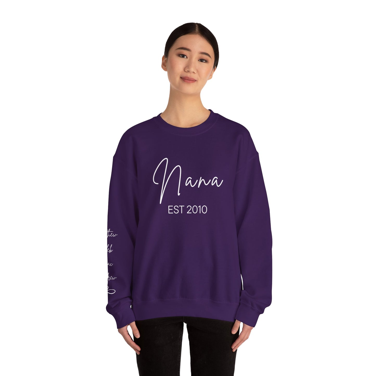 Personalized "Nana" Sweatshirt - Script Graphic, Minimal Cozy Pullover