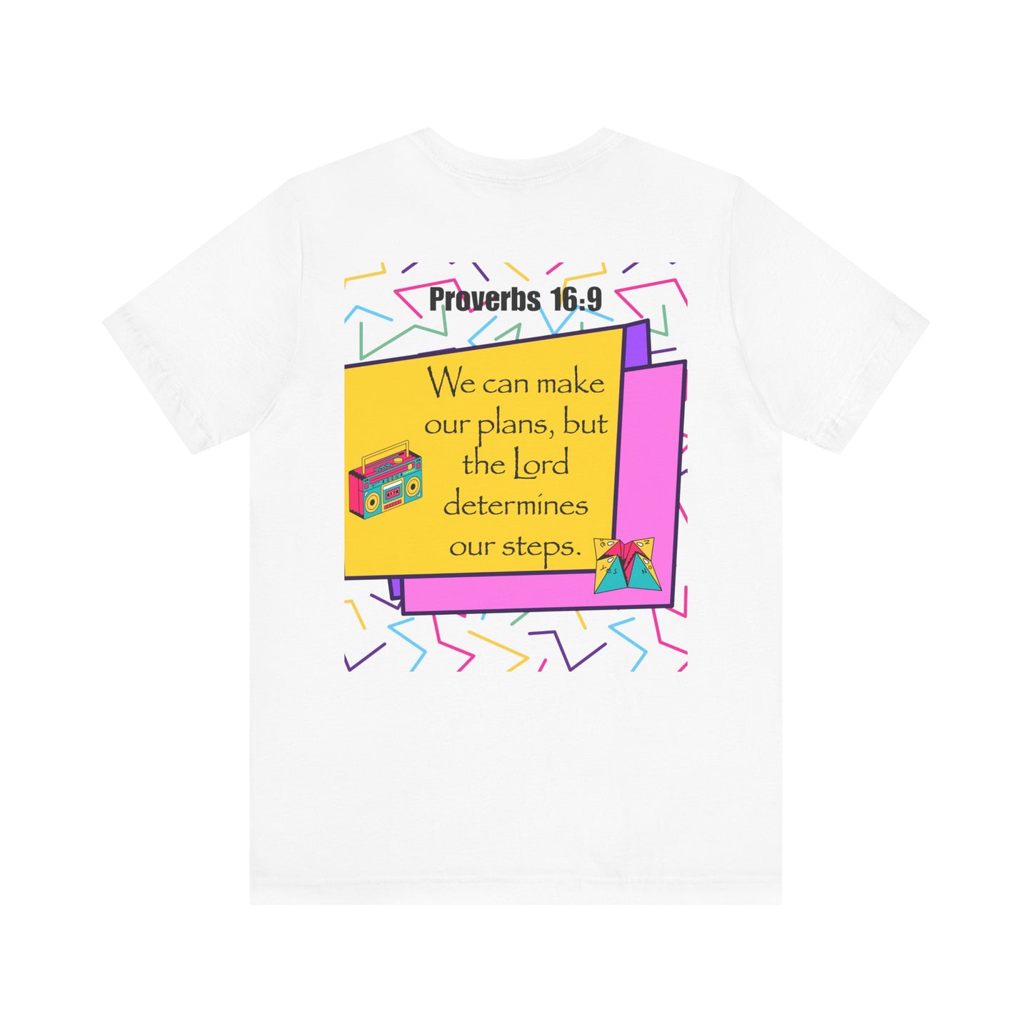 Step by Step Proverbs 16:9 Retro Christian T-Shirt