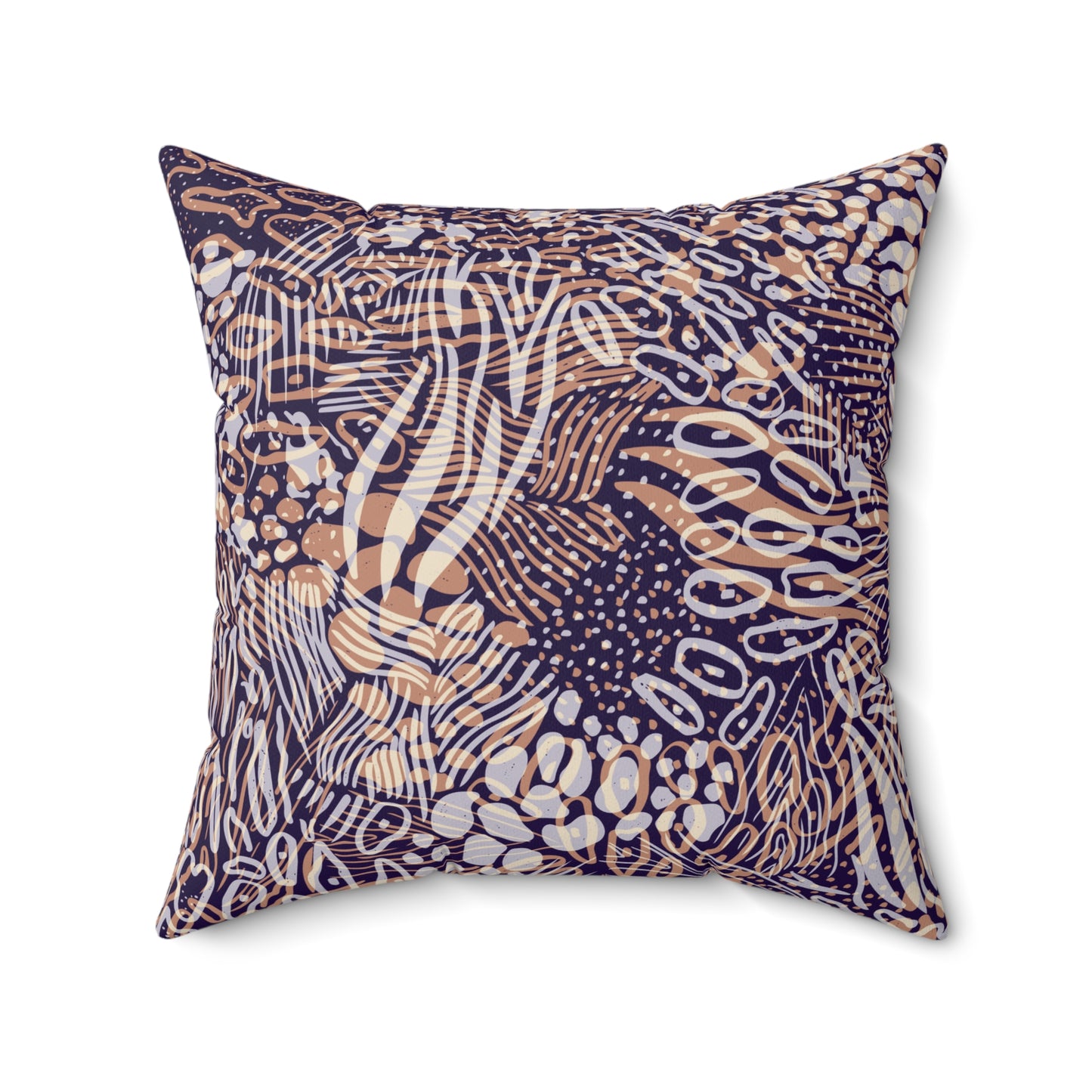 Square Pillow - Sweater Weather Animal Print Decorative Pillow