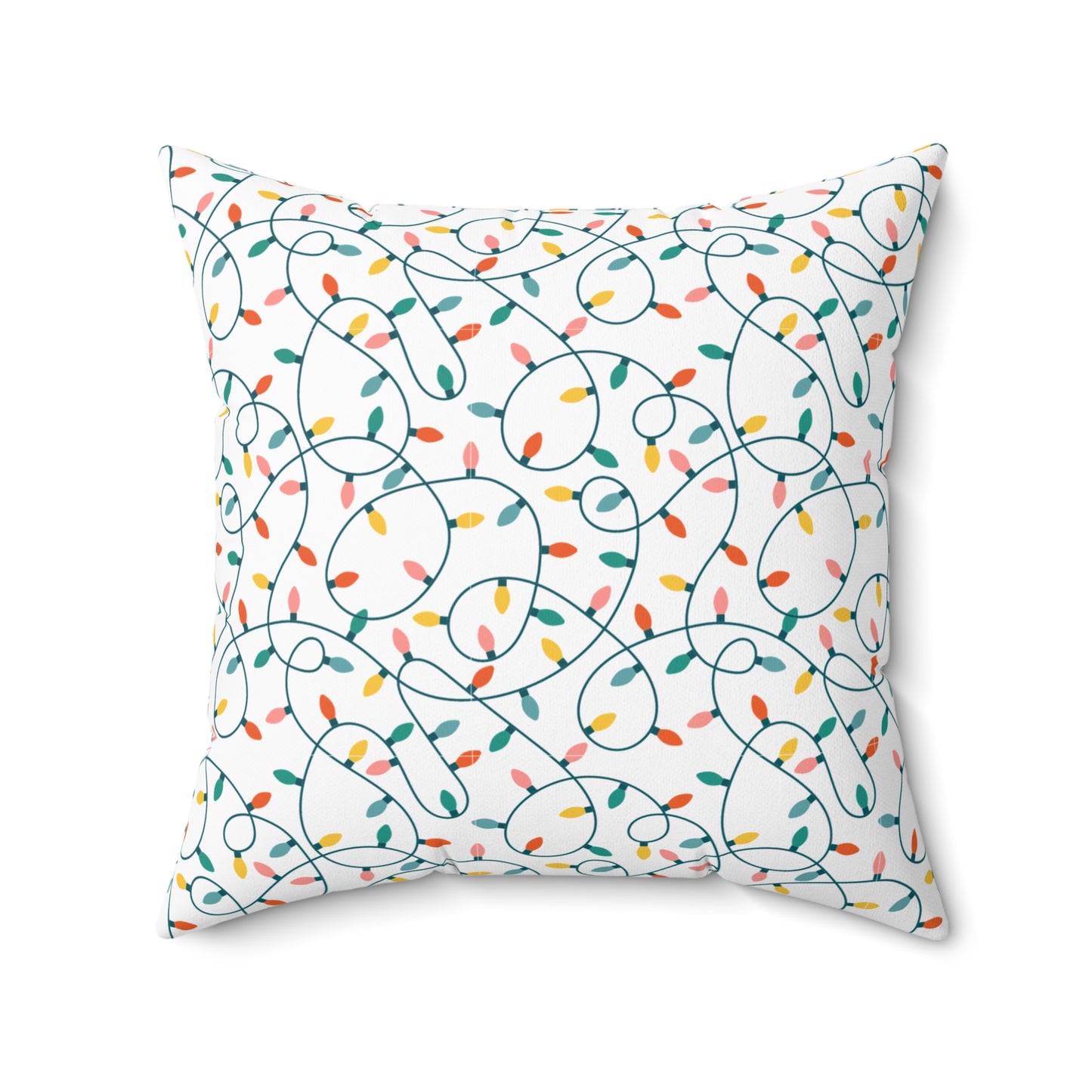 Merry Merry Merry Christmas- Spun Polyester Square Pillow