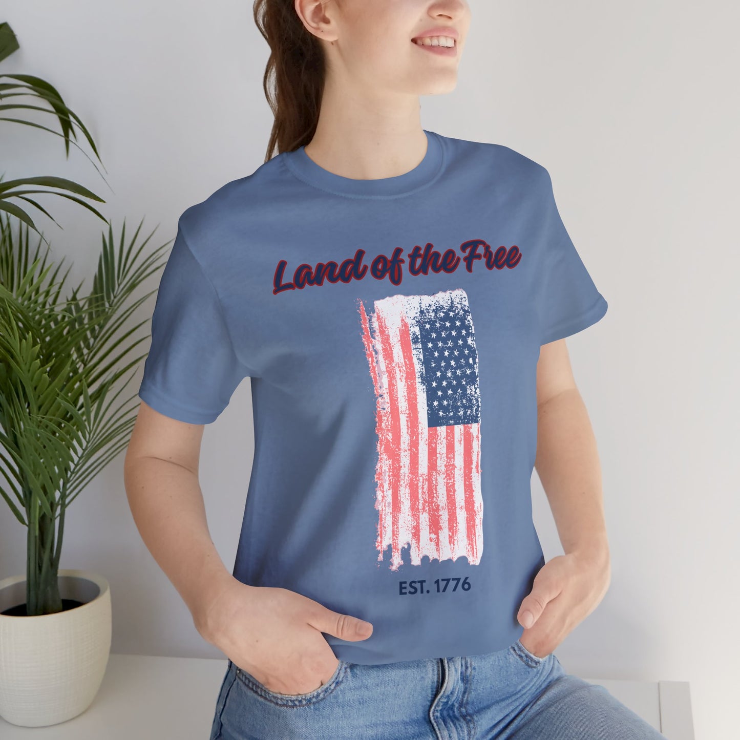 Land of the Free Flag T-Shirt — Est. 1776 Patriotic Tee