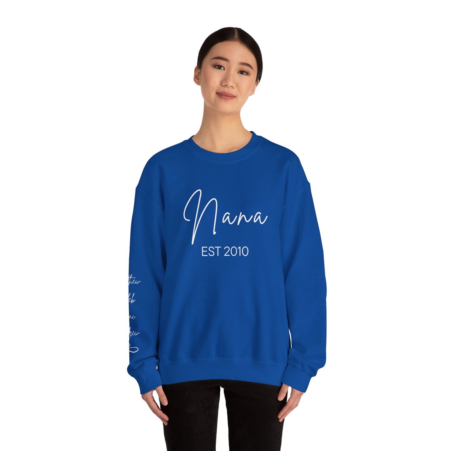 Personalized "Nana" Sweatshirt - Script Graphic, Minimal Cozy Pullover