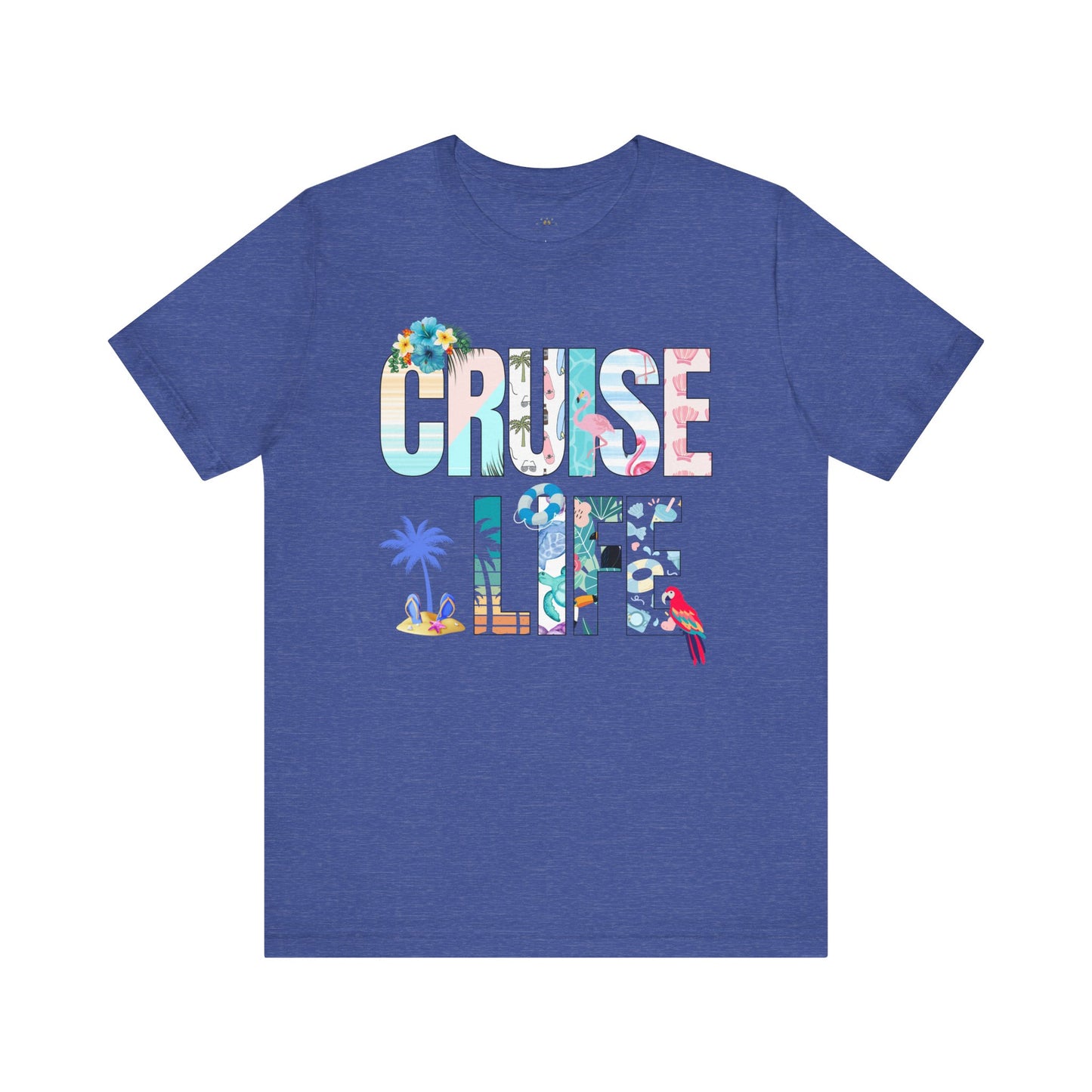 Tropical Cruise Life Tee, Vacation Shirt, Summer Wardrobe Essential, Unisex Graphic Tee, Beachwear, Travel Gift, Casual Style