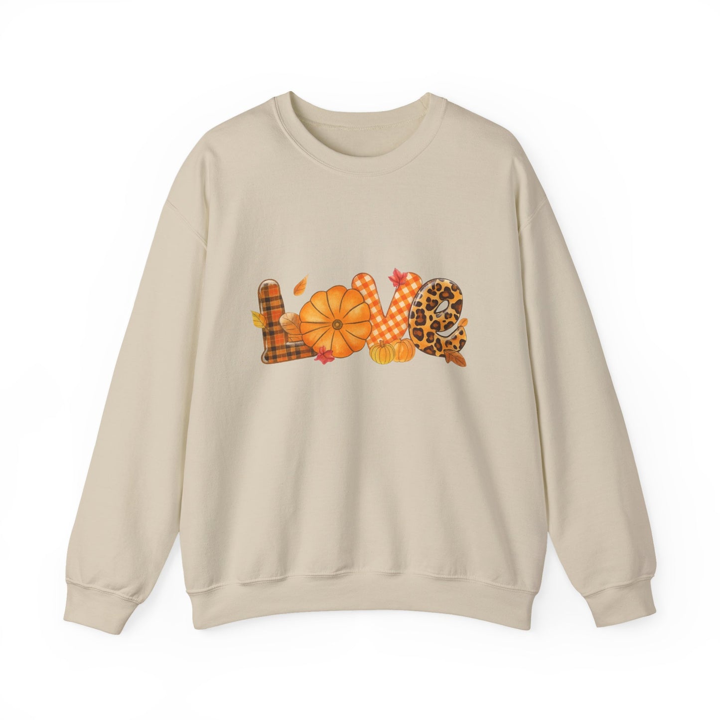 LOVE Fall Sweatshirt – Cozy Autumn Vibes, Perfect for Fall Celebrations,  Crewneck, Gift for Friends and Family, Casual Essentials