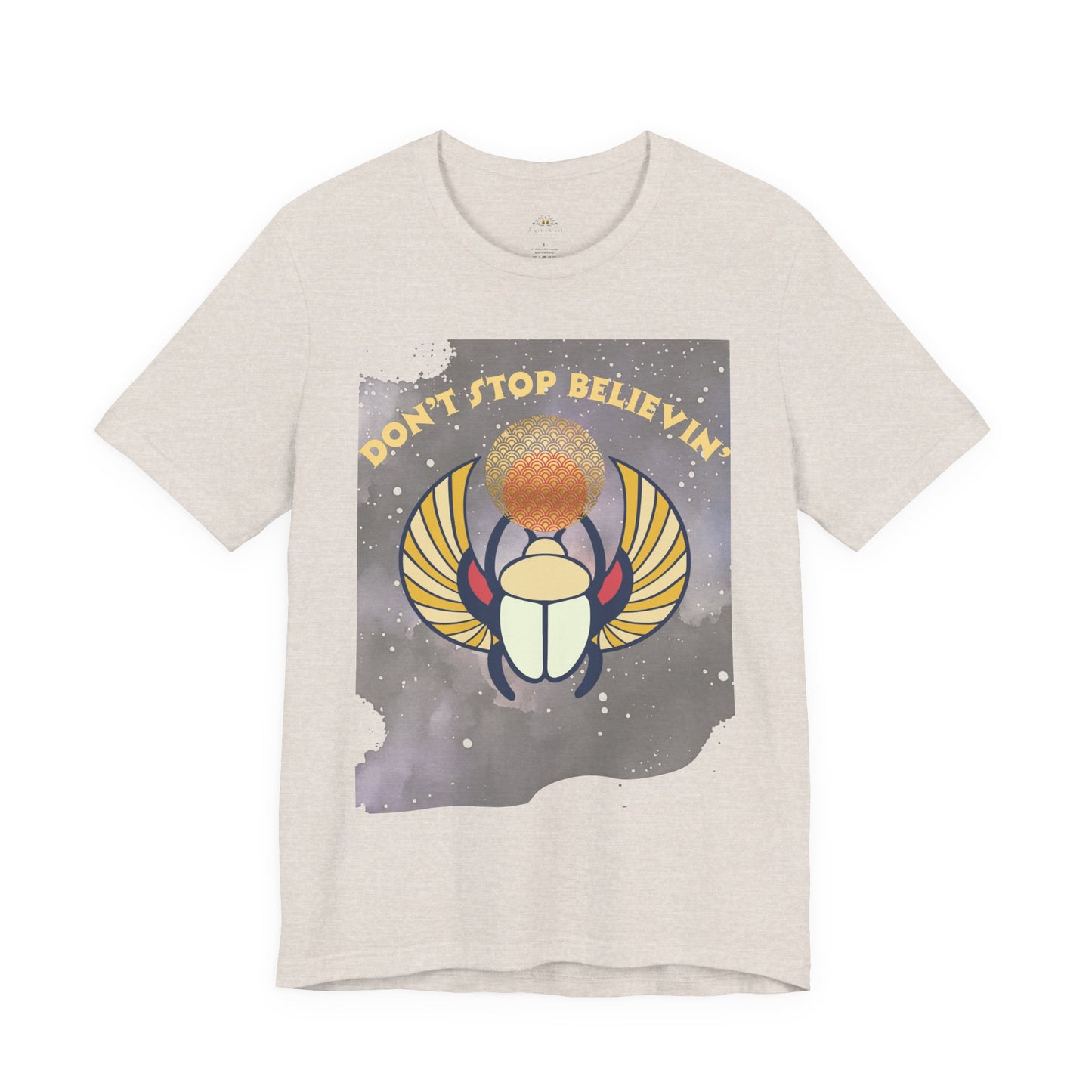 Don’t Stop Believin’ Retro Christian T-Shirt | Hebrews 11:1 Faith Tee