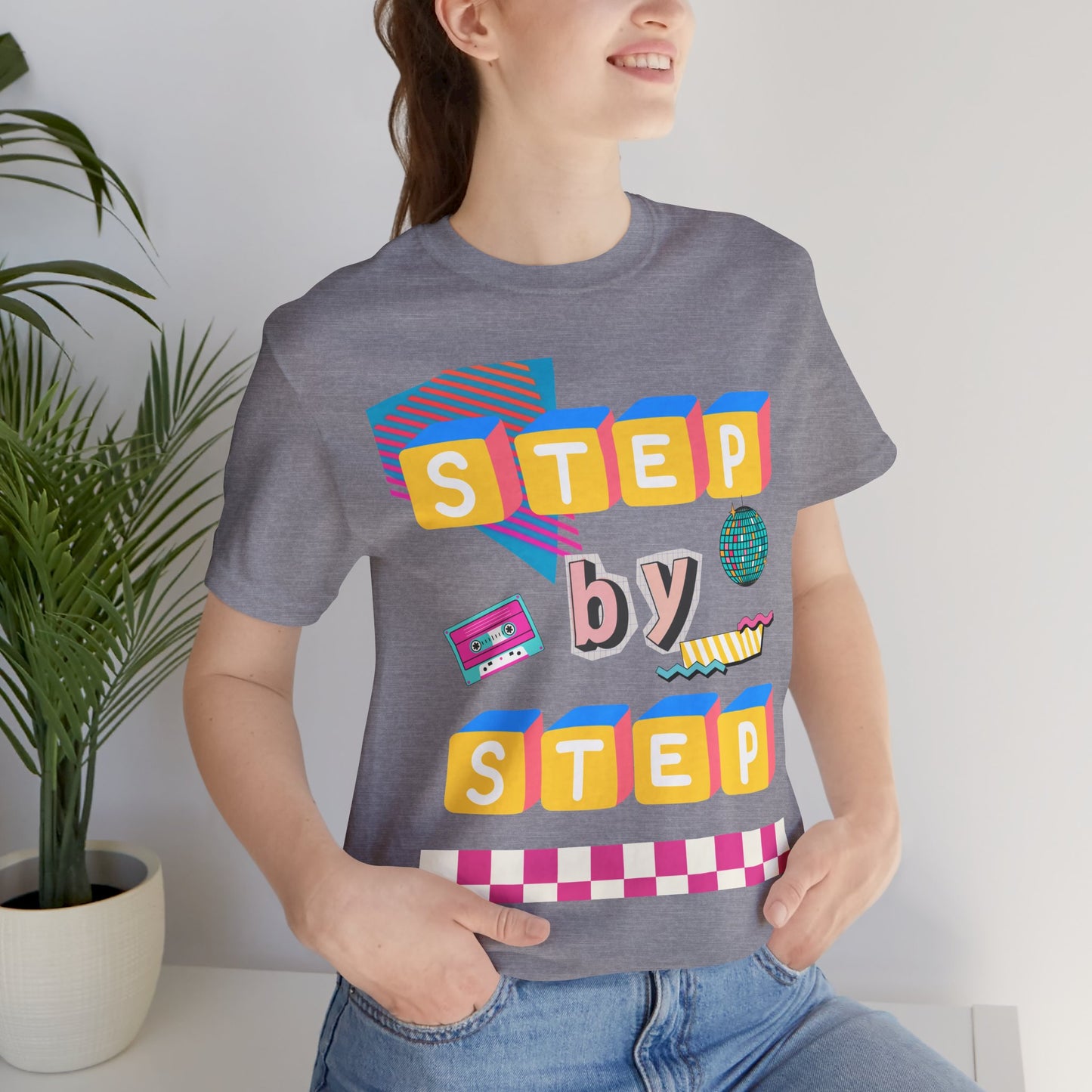 Step by Step Proverbs 16:9 Retro Christian T-Shirt