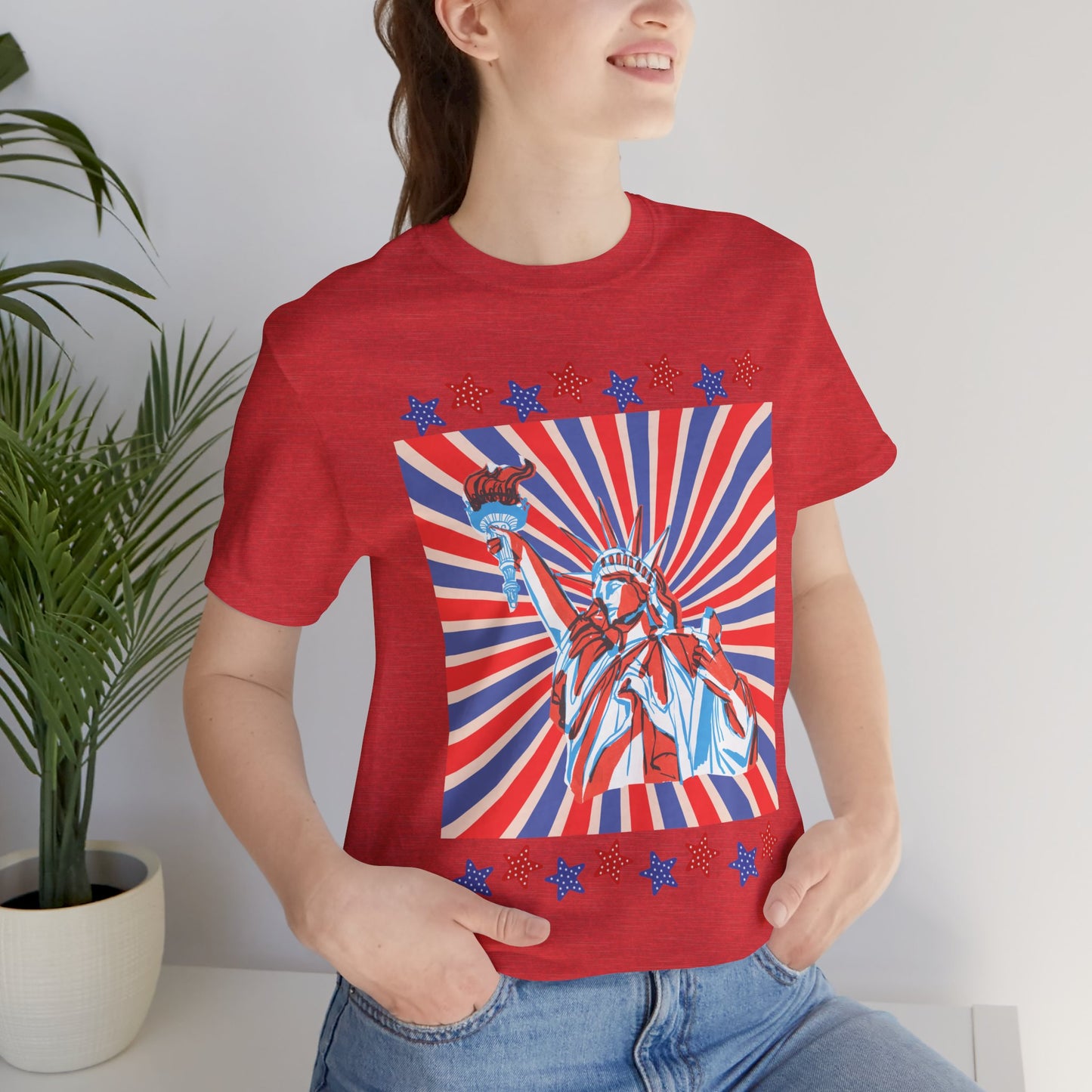 Statue of Liberty Retro Patriotic T-Shirt