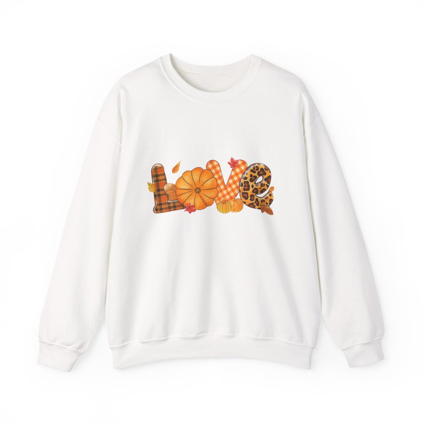 LOVE Fall Sweatshirt – Cozy Autumn Vibes, Perfect for Fall Celebrations,  Crewneck, Gift for Friends and Family, Casual Essentials