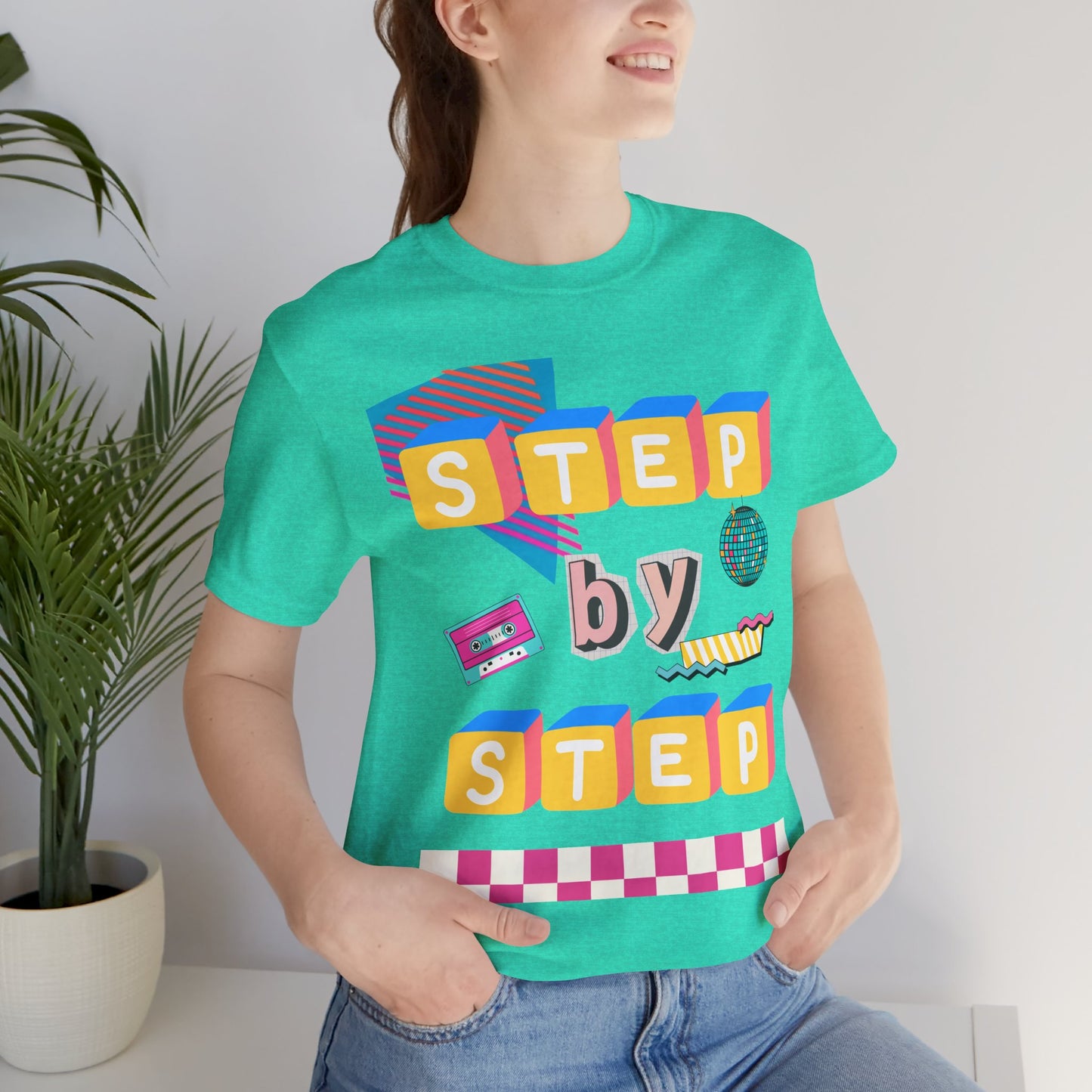 Step by Step Proverbs 16:9 Retro Christian T-Shirt