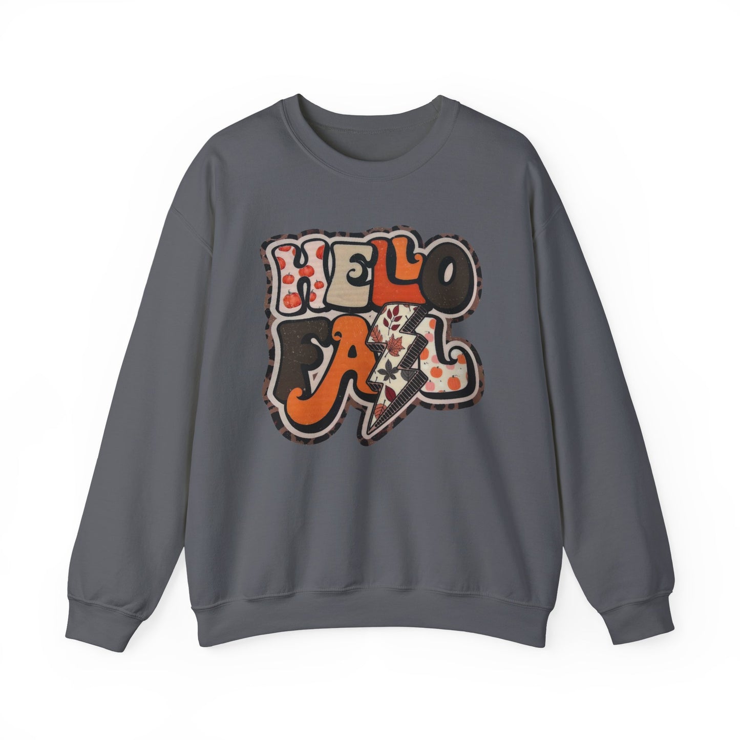 Hello Fall Sweatshirt – Retro Autumn Graphic Pullover, Cozy Hello Fall Sweatshirt, Fall Fashion, Unisex Crewneck, Autumn Apparel, Gifts for Her, Casual Style