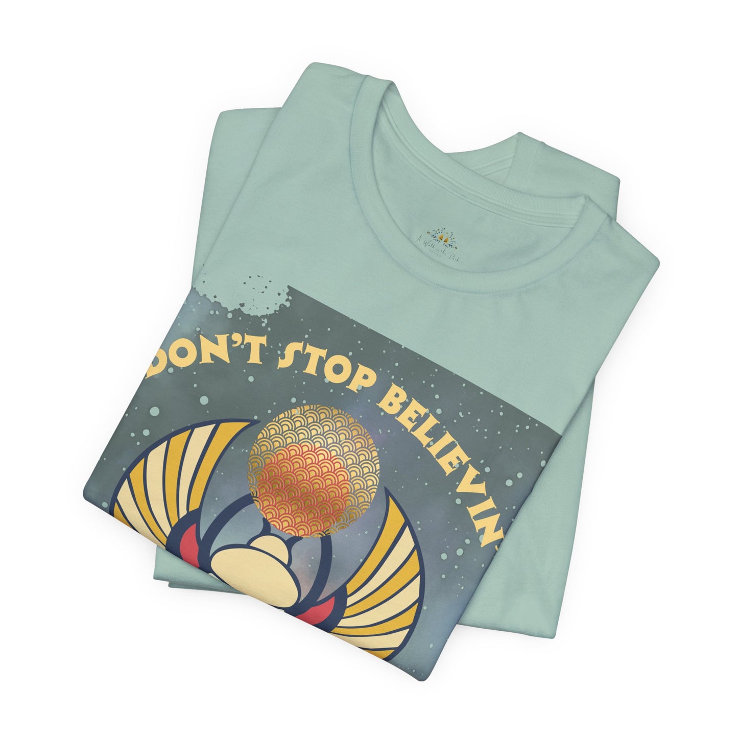 Don’t Stop Believin’ Retro Christian T-Shirt | Hebrews 11:1 Faith Tee