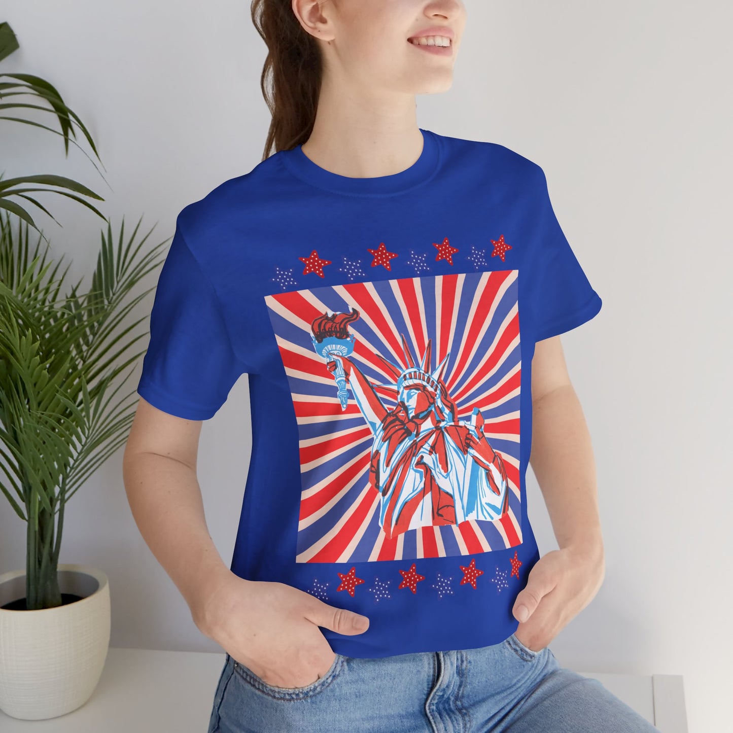 Statue of Liberty Retro Patriotic T-Shirt