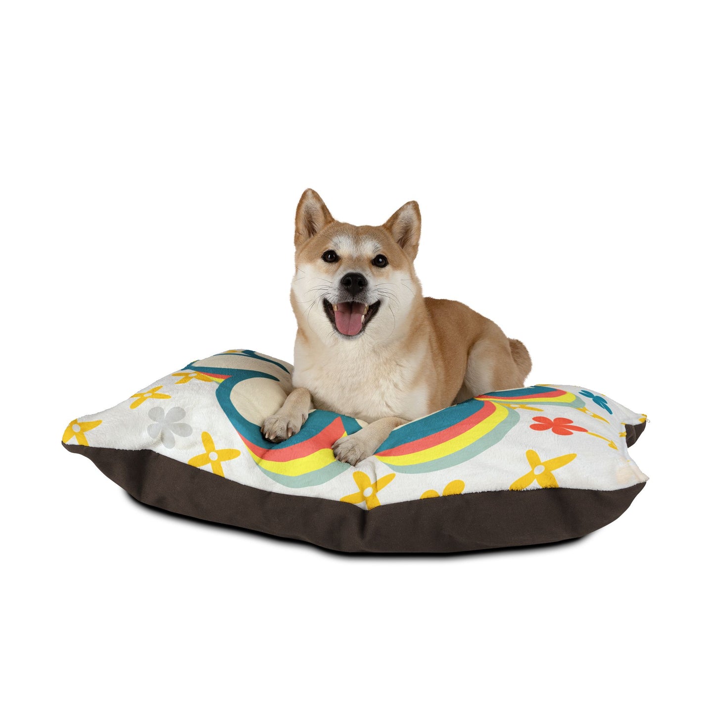 Colorful Floral Pet Bed for Cozy Comfort, Dog Couch, Cat Cushion, Pet Accessories, Flower Pet Pad