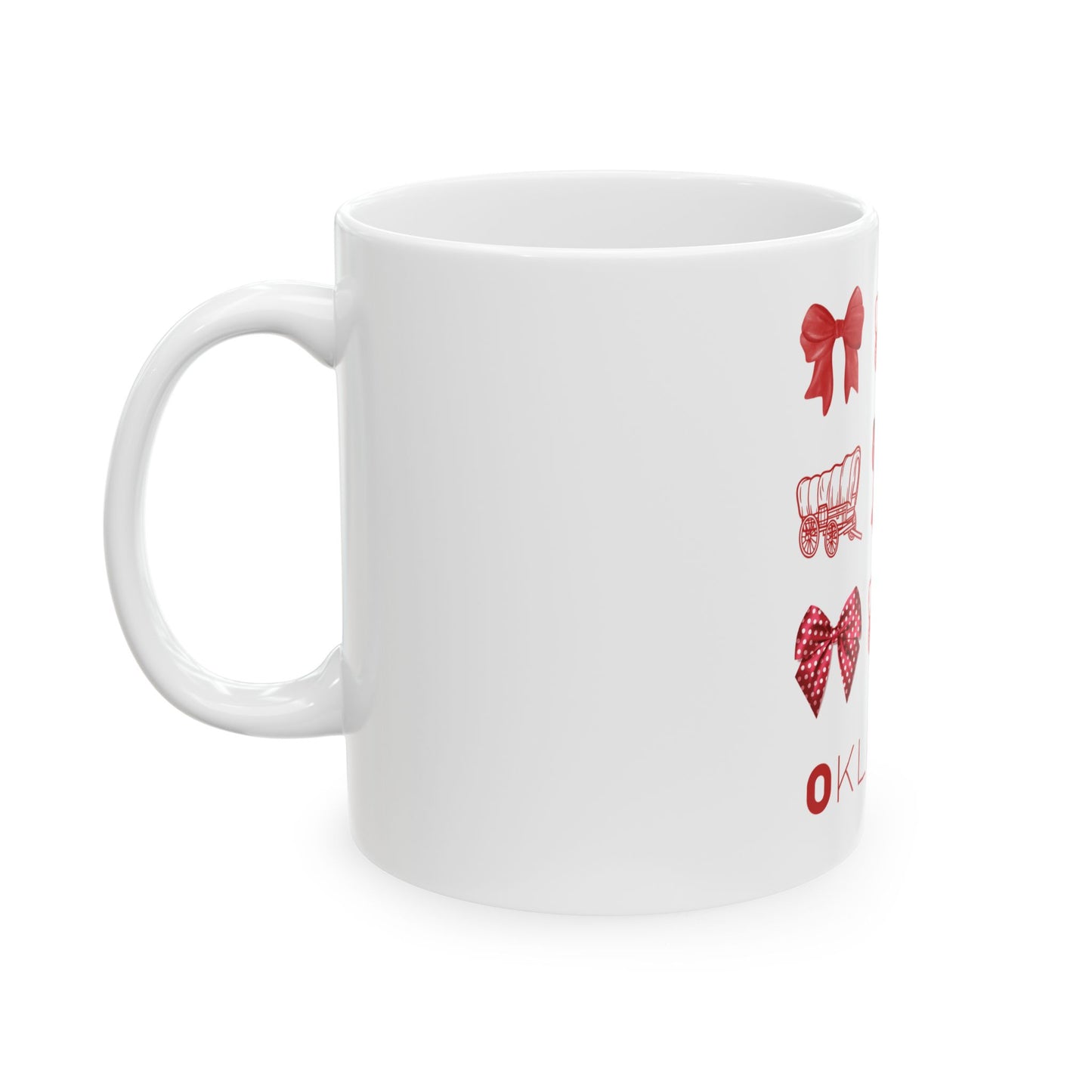 Oklahoma Bows & Schooners Mug Decorative Coffee Cup, Ceramic Drinkware, 11oz & 15oz