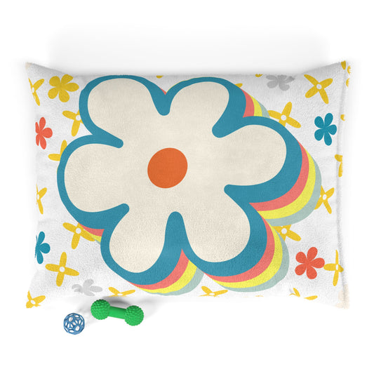 Colorful Floral Pet Bed for Cozy Comfort, Dog Couch, Cat Cushion, Pet Accessories, Flower Pet Pad