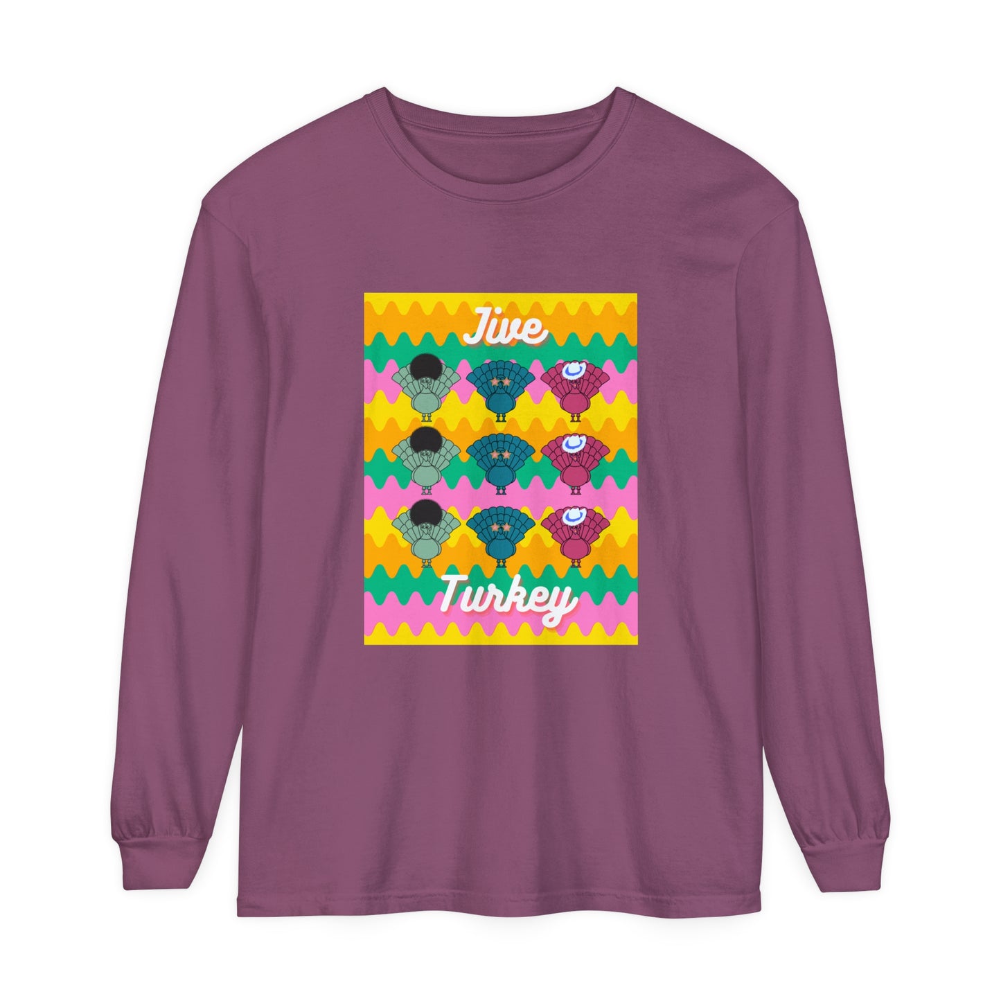 Thanksgiving Jive Turkey Long Sleeve T-Shirt