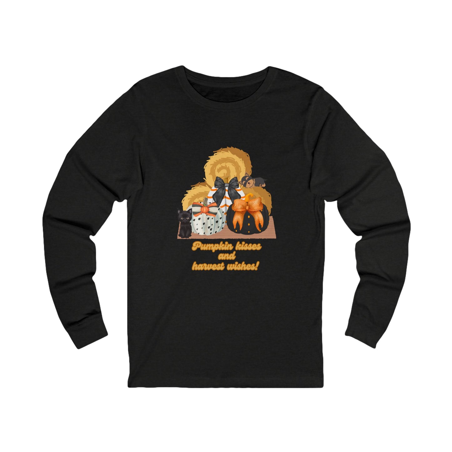Pumpkin Kisses and Harvest Wishes Unisex Tee