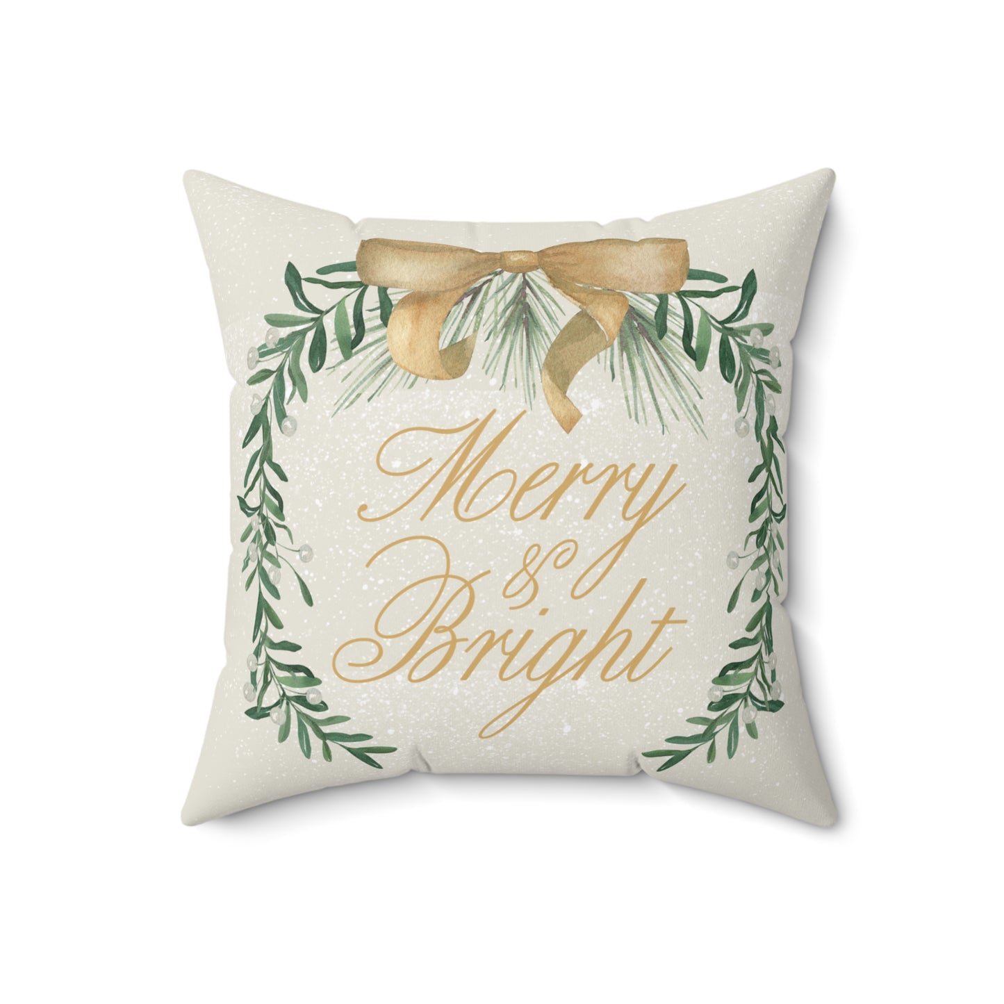 Merry & Bright -Spun Polyester Square Pillow