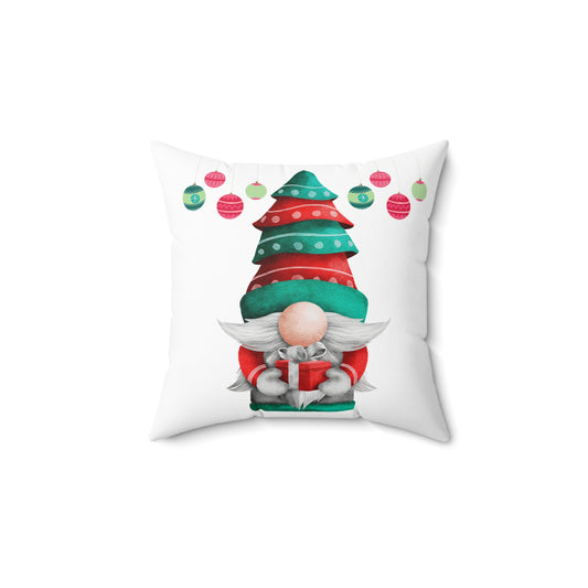 Holiday Gnome-Spun Polyester Square Pillow