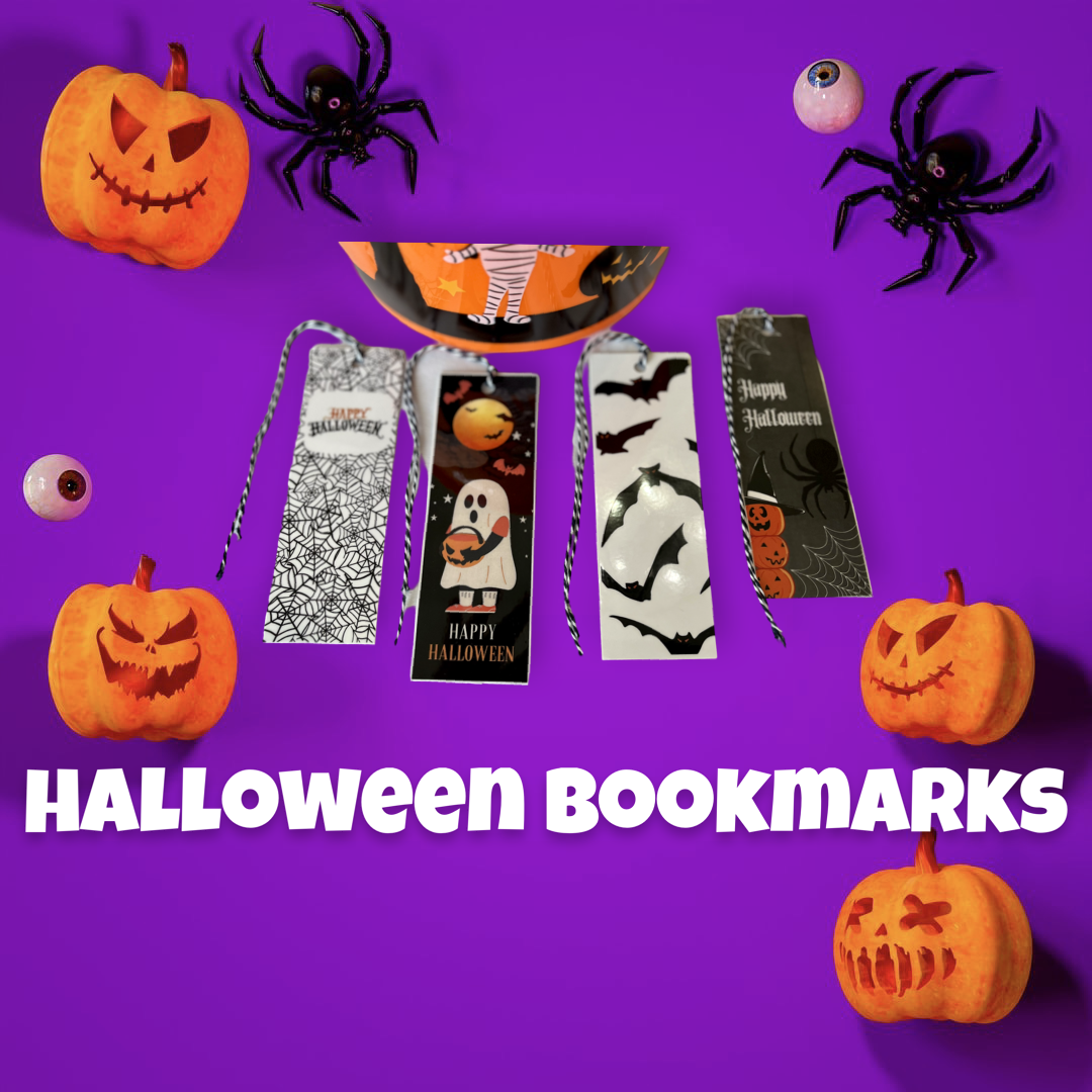 Halloween Bookmarks-candy alternative/class party favor/teal pumpkin gift