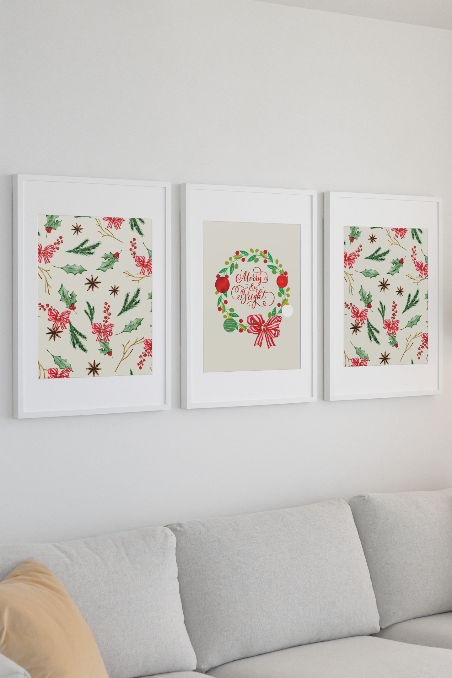 Deck The Halls & Walls- Christmas wall art  to easily transform any room into a holiday wonderland!