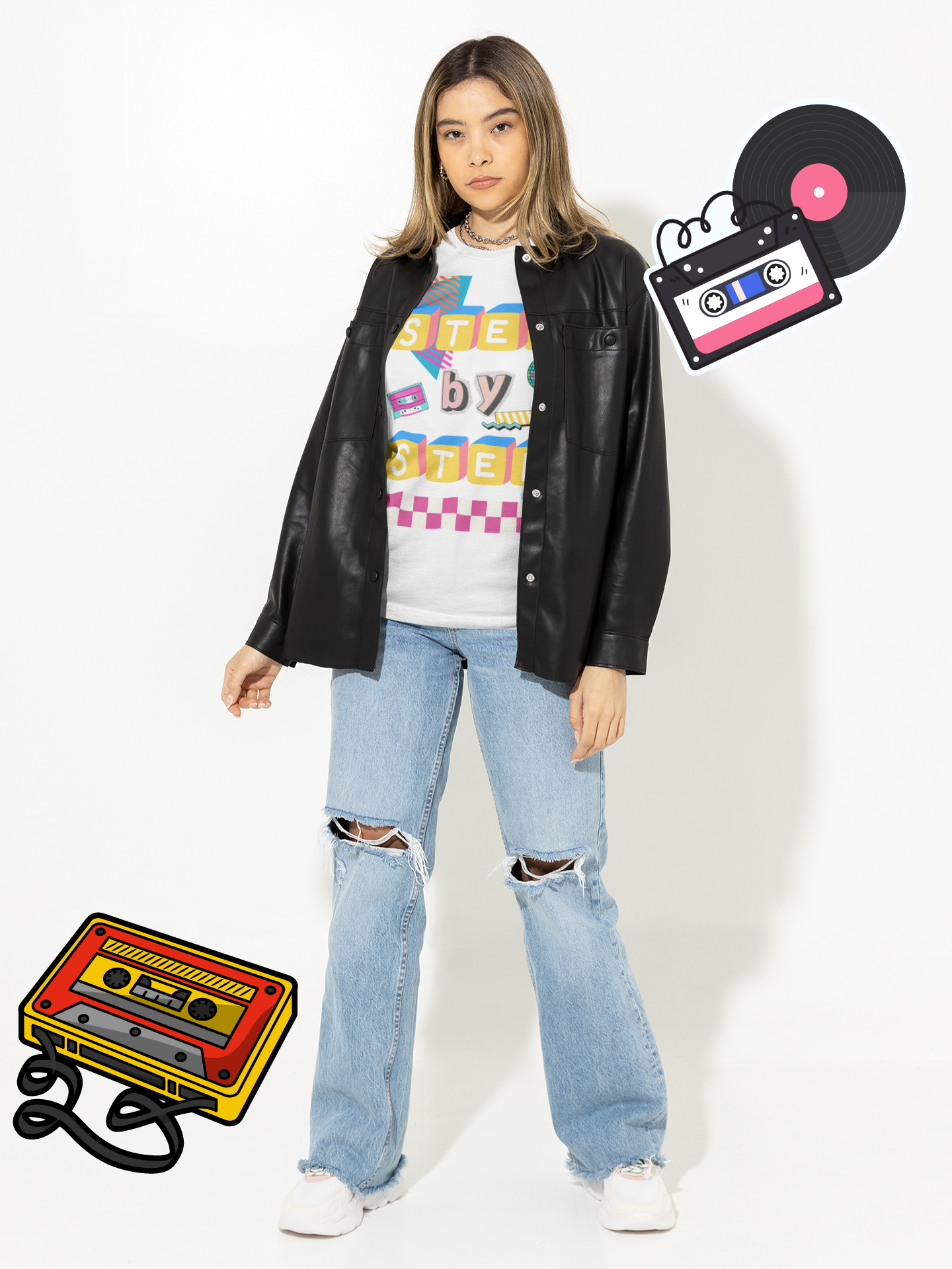 Step by Step Proverbs 16:9 Retro Christian T-Shirt